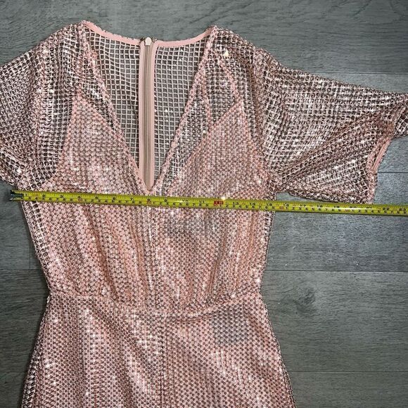 NBD × Naven Camilla Jumpsuit in Peach Blush from Revolve Mesh Overlay Women’s XS - Picture 15 of 16